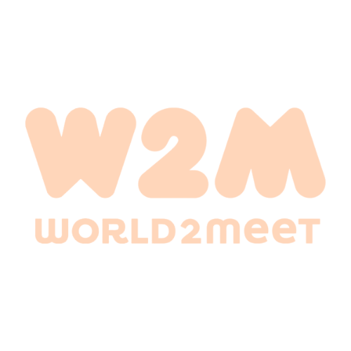 logo world 2 meet - naranja
